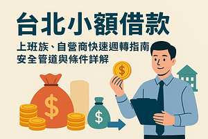 台北小額借款：上班族、自營商快速週轉指南，安全管道與條件詳解